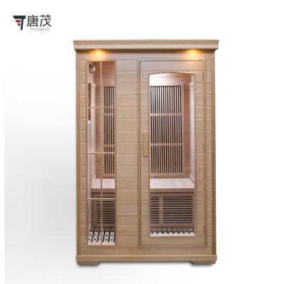 China Computer Control Panel Classic Design Hemlock Carbon Far Infrared Heating Board Room For Sauna With Wooden Handle for sale