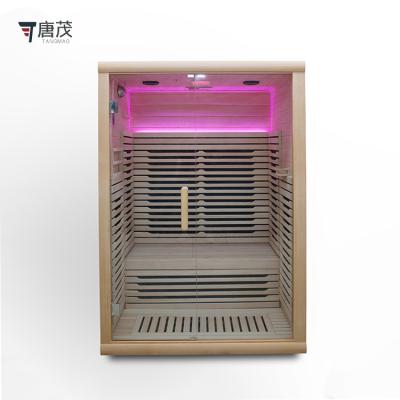 China Computer Control Panel Breathe Free Infrared Wood Room Heater Portable Sauna Shower Steam Sauna Dry Room for sale