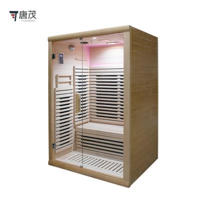 China Classic Home Use Computer Control Panel Design Hemlock Temperature Sauna Controller Solid Wood Sauna Room for sale