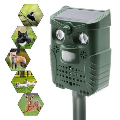 China Sustainable Outdoor Solar Powered Ultrasonic Animal Repellent For Bird, Cats, Dog, Raccoons, Foxes, Deer, Hares for sale