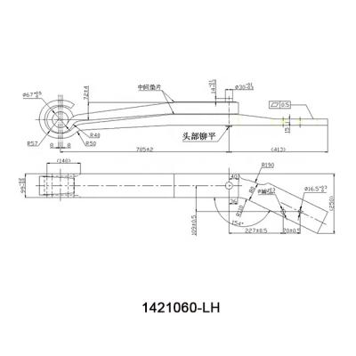 China Trailer Part Truck Part OE 1421060-LH Truck Spare Part OE 1421060-LH Leaf Spring Truck Use Parabolic Agricultural Leaf Spring for sale