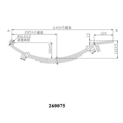 China OEM 260075 China Manufacturer Trailer Parts Trailer Part Truck Part Small Suspension Leaf Spring Trailer Leaf Springs for sale