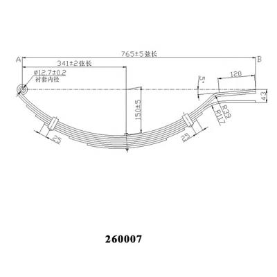 China Trailer Part Truck Part OEM 260007 Small Trailer Part Leaf Spring for sale