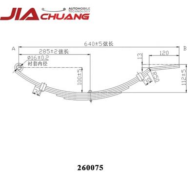 China SUP9/SUP9A OEM 260075 Manufacturer China Trailer Parts Suspension Leaf Spring Small Boat Trailer Leaf Springs for sale