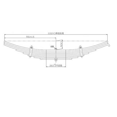 China Trailer Part Truck Part OE TRA-2270 Truck Part Suspension Leaf Spring Mechanic Auto Parabolic Leaf Spring for sale