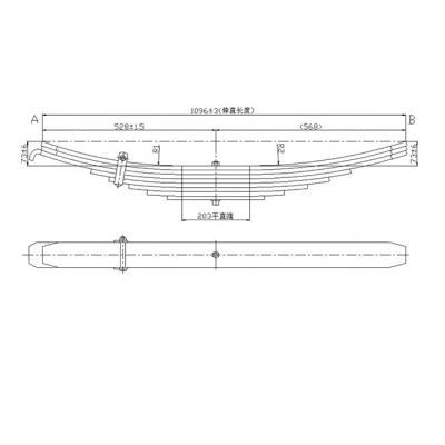 China Trailer Part Truck Part OE TRA-2732 Truck Spare Suspension System Parabolic Leaf Spring for sale