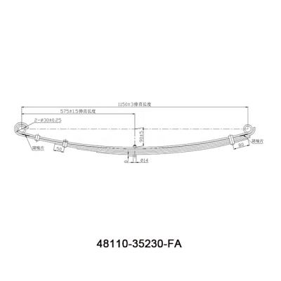 China Trailer Part Truck Part OE 48110-35230-FA Heavy Duty Truck Part OE 48110-35230-FA Japanese Parabolic Leaf Spring Truck Suspension Spring for sale