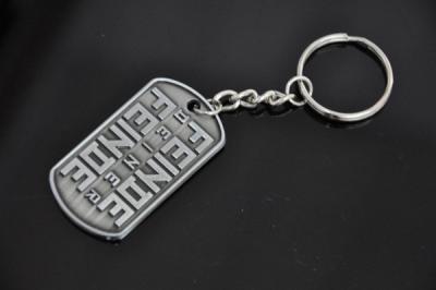 China Antique pewter plated lettering key tag key ring, pewter plating letters key fob keychain for sale