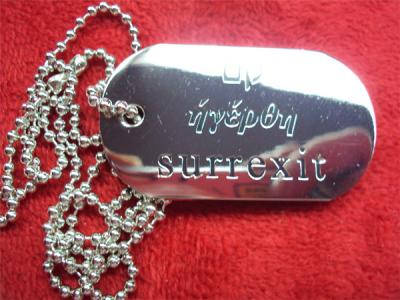 China Metal engraved logo dog tags, zinc alloy, white steel plated, metal dog tags for promotion for sale