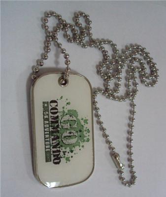 China Epoxy dome brand logo metal dog tags, zinc alloy, silver plated, designer epoxy dog tags, for sale