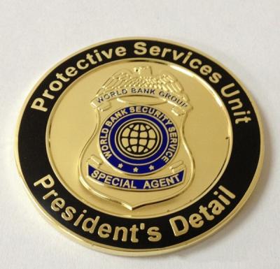 China Customized security guard service commemorative coins, metal painted commemorative coins, for sale