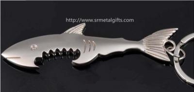 China Metal fish shape can opener keychains, cheap price shark can bottle openers small quantity for sale