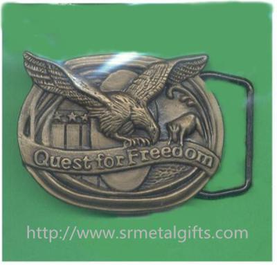 China Vintage retro metal antique brass American eagle emblem men's belt buckles, zinc alloy, for sale