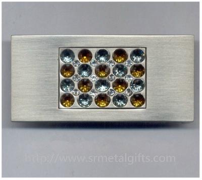 China Brush nickel belt buckle for men belt with rhinestones, zinc alloy, China factory, for sale