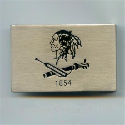 China Antique nickel flat belt buckle with enamel logo, China factory custom men belt buckles, for sale