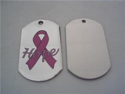 China Epoxy dome logo printed metal dog tags, screen printed dog tag with epoxy dome, for sale