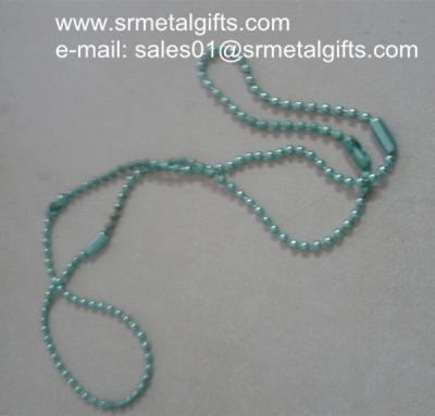 China Besboke anodised colored bead chain lanyards wholesale for sale