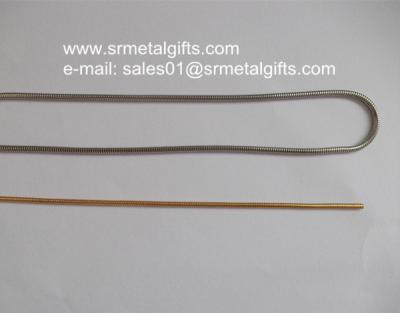 China Supply stainless steel snake chains gold plated snake chains for sale