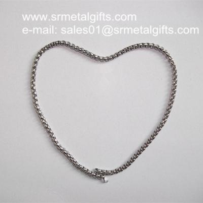 China 304 316 Stainless steel box chains curb chains for jewelry necklace for sale