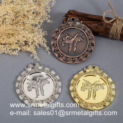 China Taekwondo metal medals, custom made metal engraved Taekwon-do medals factory for sale