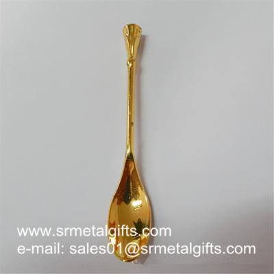 China Vintage Art Deco Antique Spoon & Fork, Gold plated 3D Spoons in bulk production for sale