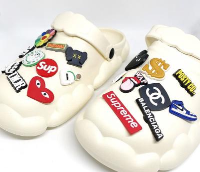 China Wholesale Custom Designer Soft Shoe Charms For Sandal Decoration PVC Shoe Charms for sale