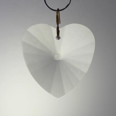 China Europe 40mm Drop Hanging Crystal Heart Shape Prism Pendant Ornaments for sale