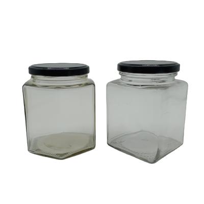 China 350ml Beverage Glass Bottle Different Shape Glass Jar With Cap for sale