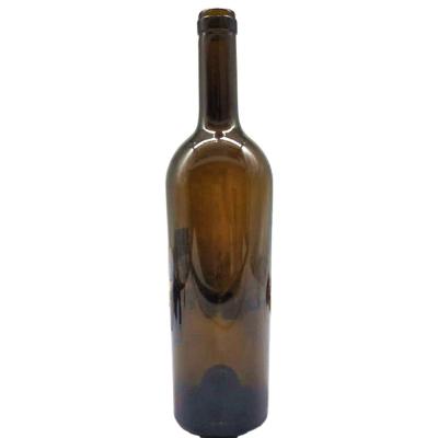 China Empty Beverage 750ml Bordeaux Brown Wine Bottle Glass Bottles For Sale for sale