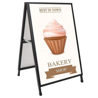 China Movable Variable A-frame Sidewalk Chalkboard Sign / Sturdy Large Sandwich Board / A Frame Restaurant Message Board for sale