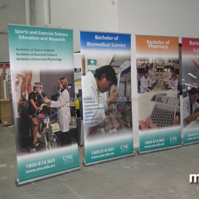 China Flex Banner Stand Standard Lightweight Custom Roll Up Banner Size For Shopping Mall for sale