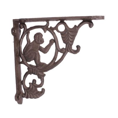 China Monkey Shape Rust Resistant Cast Iron Corner Shelf For Home Decoration for sale