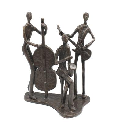 China European metal cast handwork music combination sculpture for home decoration for sale