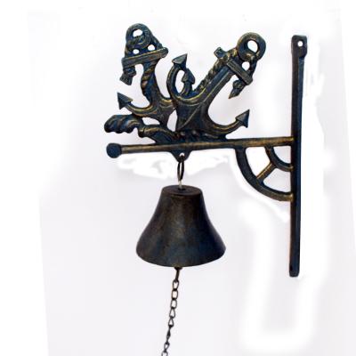 China European handmade cast iron doorbell with double anchor is used for home decoration for sale