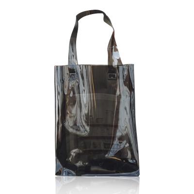 China Safety 0.1mm Soft PVC Handbag For Women With Black Color for sale