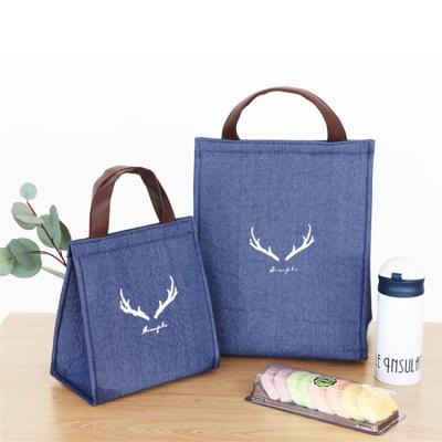 China China Insulated Factory Customized Fashion Blue Jeans Thermal Insulated Food Lunch Cooler Bag for sale