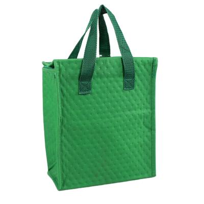 China Custom Large Woven Waterproof Promotional Zipper Lunch Bag Non Woven Lunch Bag Cooler for sale