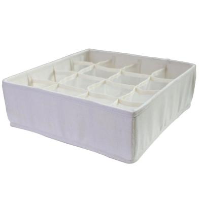 China Viable Wholesale Foldable Cotton Canvas Storage Box For Home Sundries Cloth Storage for sale