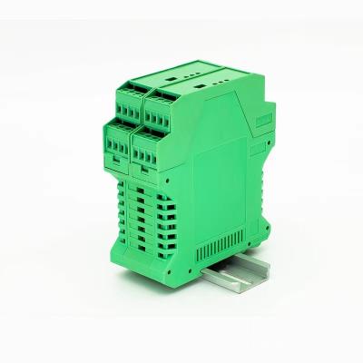 China Electrical Industry Hot Sale Din Rail Terminal Enclosure Pcb Module Signal Isolator Enclosure with 2 pole male and female terminal blocks match Din for sale