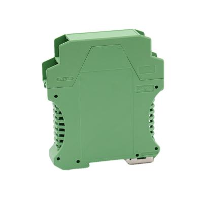 China Plastic PA66 Nylon PA66 Plastic Din Rail Enclosures For 4Pins PCB Terminal Block  PLC Control Box Green For PCB Terminal Block for sale