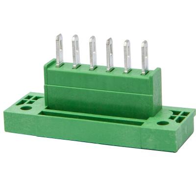 China Plastic Best selling 2.5 5.08mm pitch through wall terminal block pcb  terminal block conector for sale