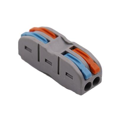 China Electronic Electrical Wire Connector Terminal Block PCT2-2 Push-in Universal Fast Safe Wiring Cable Connectors For Cable Connection for sale