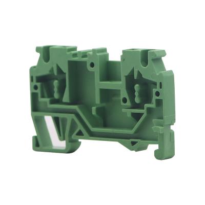 China Plastic/ Copper alloy Factory Price Din Rail Mounted UK5N Spring cage Terminal Blocks UK 24A 800V 0.2-4 Screw Electric UK Terminal Block for sale