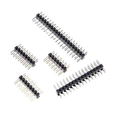 China Industrial Control 2 4 20 40 Pins Way Header pcb 1.27 2.54 Pitch Smd Smt Male Single Row Pin Header 1.27mm 2.54mm Pin Header Connector for sale