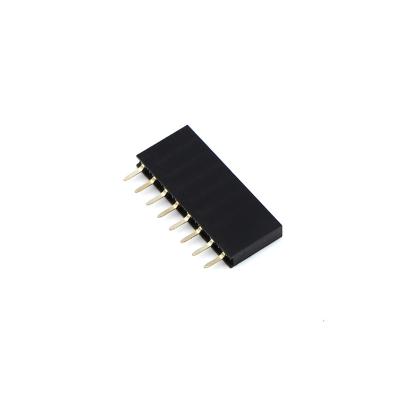 China Industrial Control 2.54mm pitch 2-40 pin socket pcb single row female Pin Header Female PCB Board Pitch 2.54 mm 8p Pin Header Connector for sale