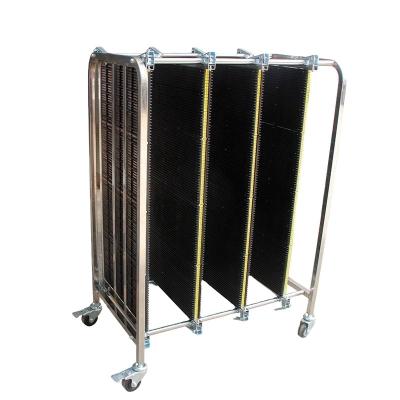 China NEW Hot Sale Industrial Stainless Steel Trolley Adjustable ESD PCB Turnover Anti-Static Trolley For PCB Smt Workshop Tools Production Line for sale