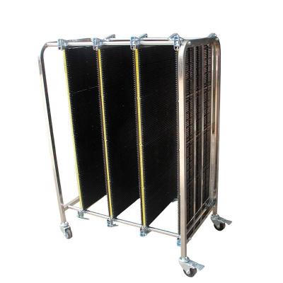 China Industrial Adjustable Anti-Static Trolley Panel Stainless Steel Logistics Car PCB Turnover Cart Material Turnover Cart for SMT ESD PCB Storage for sale