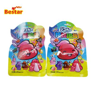 China Glucose glucose spoof fancy candy poopoo gummy poopoo shaped soft gummy candy fruit juice gummy candy for sale