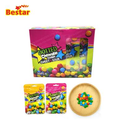 China Normal Kid Normal Dotted Chewable Candy Sour Mixed Fruity Chewing Snacks for sale