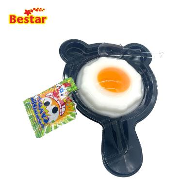 China Normal Popping Pudding Fried Egg With Popping Candy From Toy Like To Play House Kids Candy Eggs Pudding Candy for sale